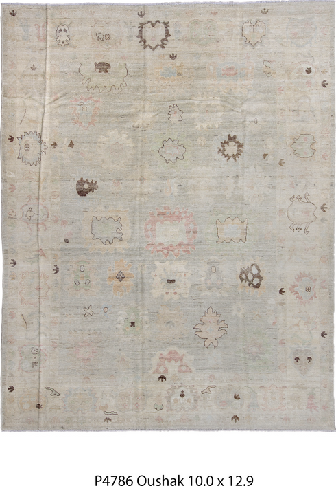 Vintage Oushak Area Rug (10' x 12')